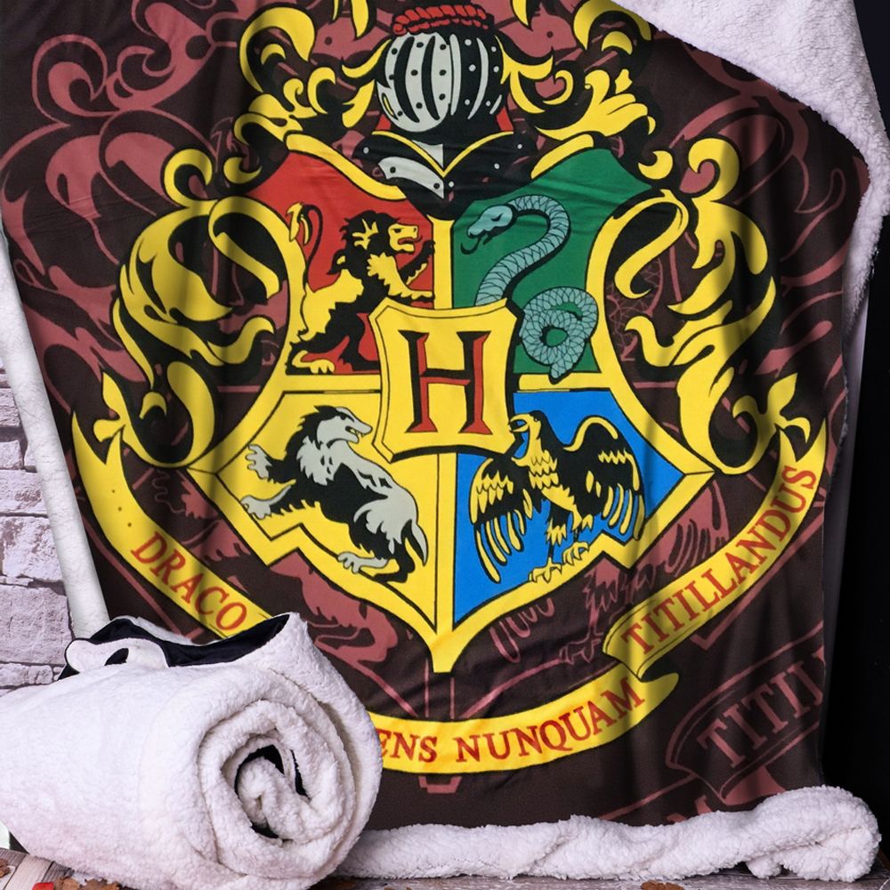 Harry Potter Hogwarts Crest Throw Blanket