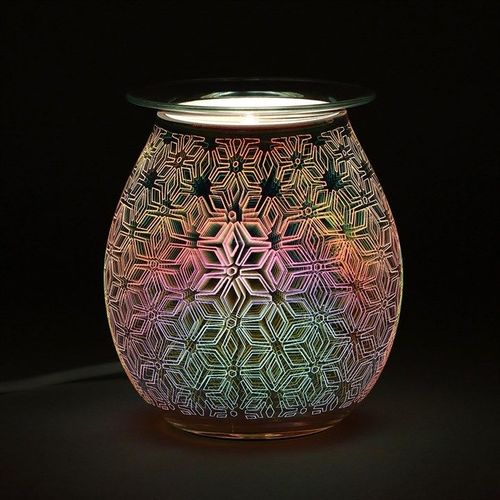 Geometric Floral Light Up Oil Burner