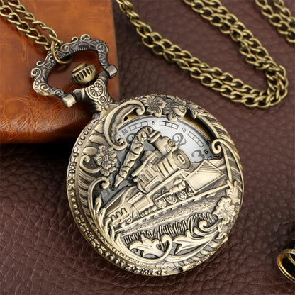 Steampunk Train Pocket Watch